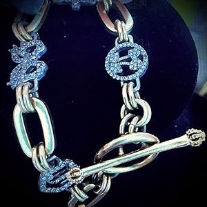 ❤️Juicy Couture charm bracelet gold tone and rhinestone embellishments.